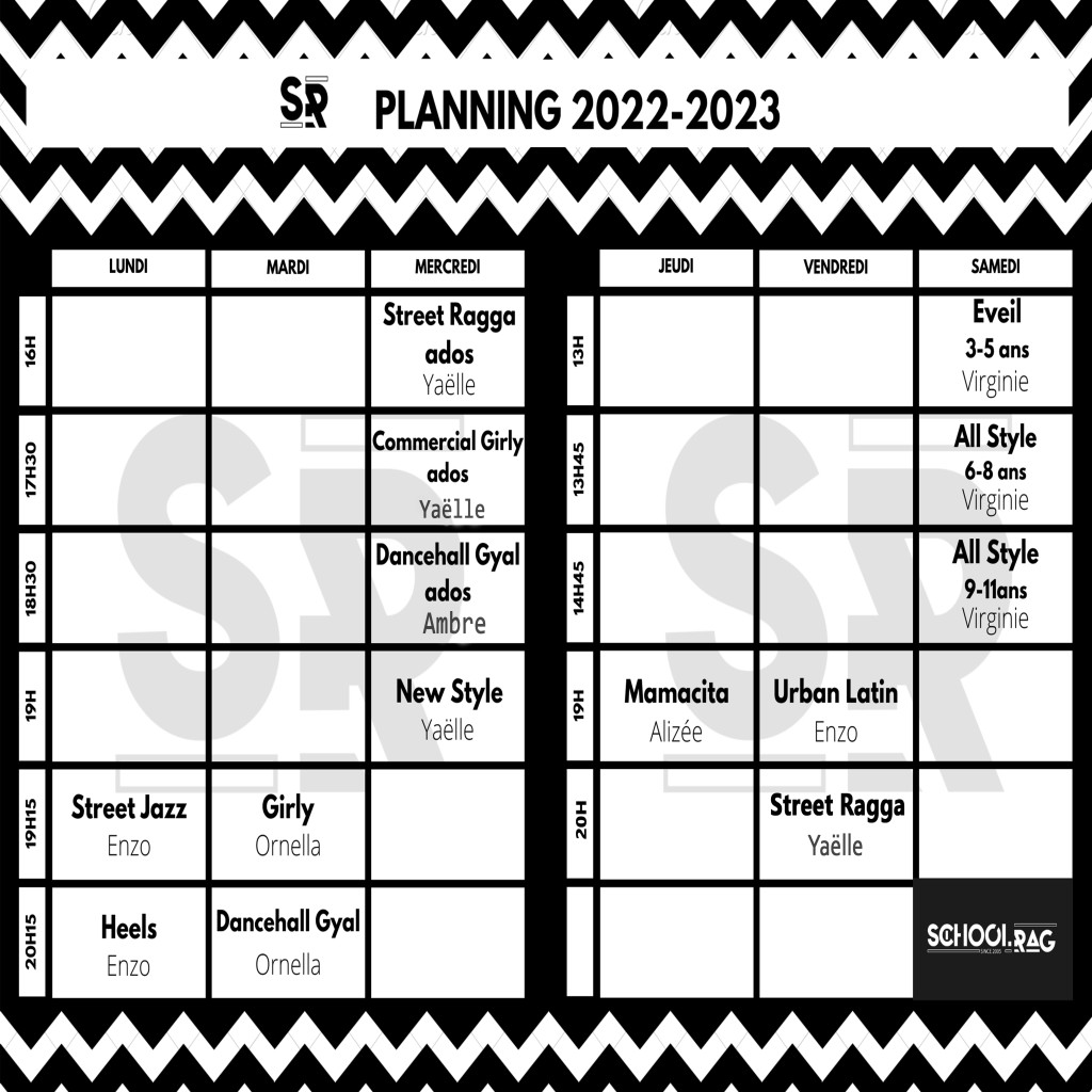 Planning 2022-2023